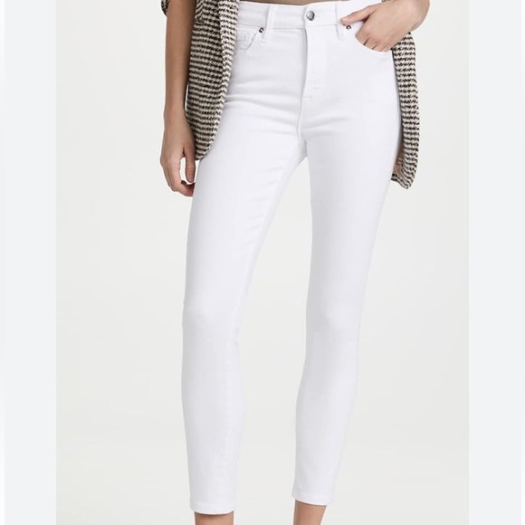 Good American Good Legs Crop High Rise Skinny Stretch Denim white. NWOT. - Picture 4 of 17
